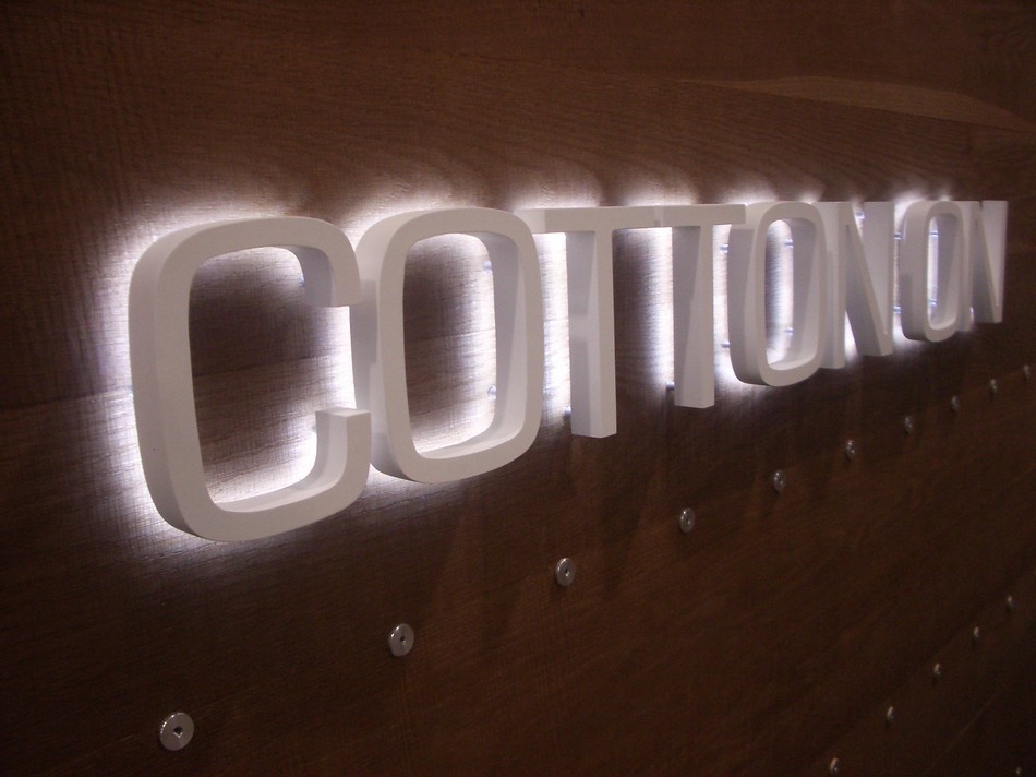 Illuminated 3d Retail Signage - Cotton On